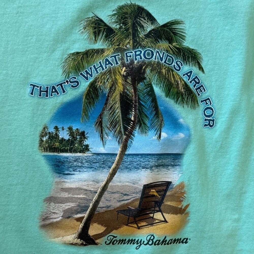 Tommy Bahama Men’s T-Shirt Large Green Graphic Tee “That’s What Pronds Are For”